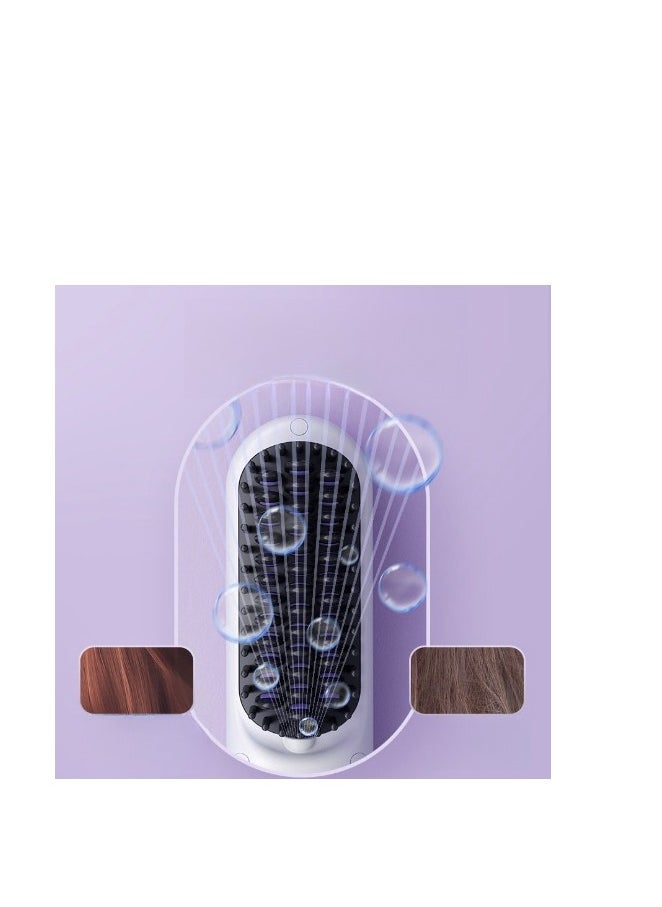 UBelle - USB Rechargeable Electric Comb Curling Iron Negative Ion Straightener Wireless Portable Straightening Comb - Image 1