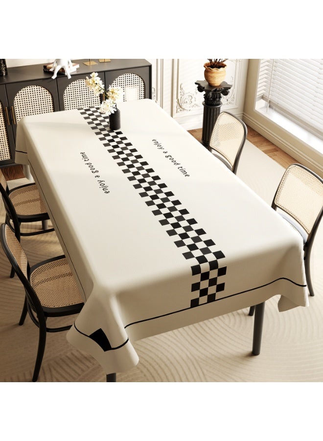 FLYROAD 90*140CM Waterproof Leather Tablecloth, Tablecloth Light Luxury High-End Feel, Durable Wrinkle-Resistant Rectangular Tablecloth, Suitable for Home or Outdoor - Image 4