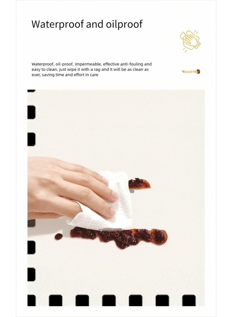 FLYROAD 90*140CM Waterproof Leather Tablecloth, Tablecloth Light Luxury High-End Feel, Durable Wrinkle-Resistant Rectangular Tablecloth, Suitable for Home or Outdoor - Image 3