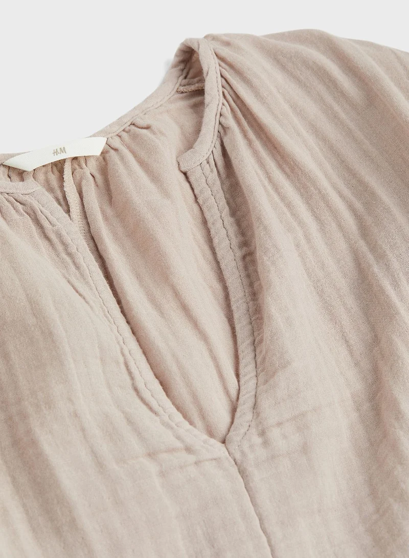H&M Puff Sleeve Belted Dress