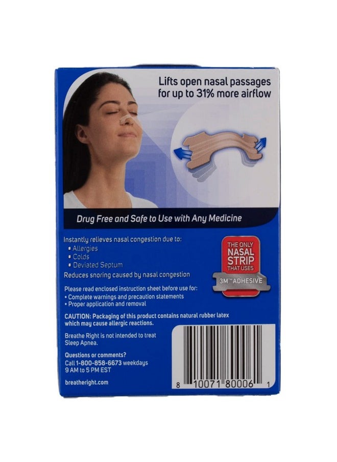 Breathe Right Nasal Strips, Small/Medium, Original Tan 30 Strips  - Image 3