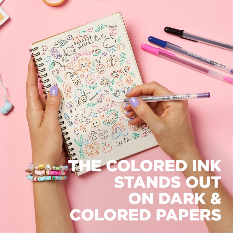 SAKURA Gelly Roll Gel Pens - Gift Set - Ink Pen Set - Art DIY Projects - Assorted Point Sizes with Storage Case - Assorted Colored Ink with Special Effects - 74 Pack - Image 3