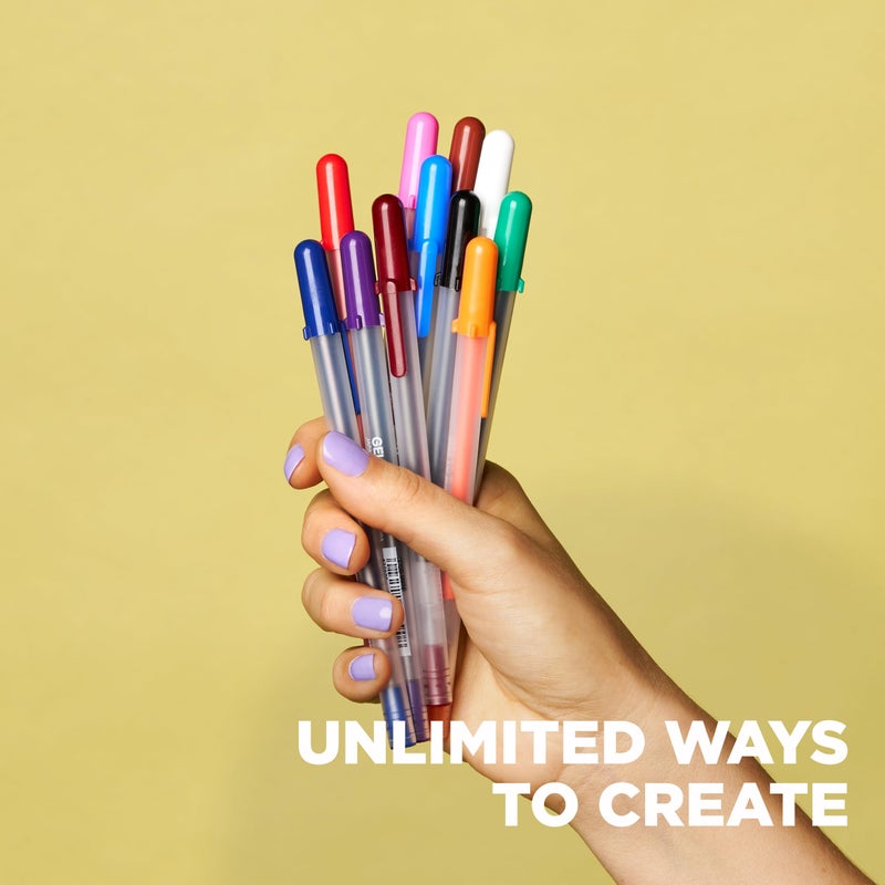 SAKURA Gelly Roll Gel Pens - Gift Set - Ink Pen Set - Art DIY Projects - Assorted Point Sizes with Storage Case - Assorted Colored Ink with Special Effects - 74 Pack - Image 5