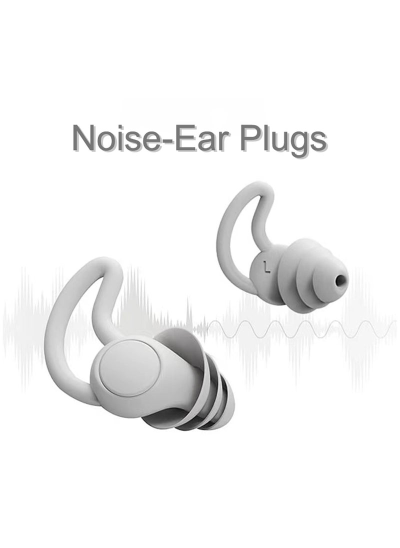 Generic Reusable Sleep Earplugs Safety Isolating Earplugs Sleep Noise Canceling Silicone Earplugs(40 dB reduction)Hearing Protection Travel Earplugs  - Image 3