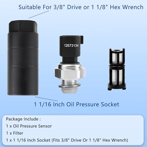 RICHWEI PS690 Oil Pressure Sensor With Socket For 2009-2020 Chevy Silverado 1500 2500 3500 4500 Tahoe Suburban Express Cruze Avalanche Caprice SS, GMC Savana Sierra Yukon Canyon, Cadillac CTS Escalade ESV EXT - Image 4