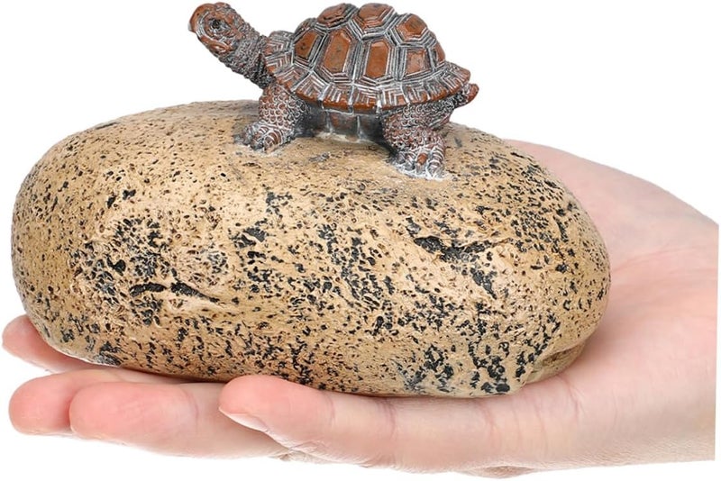 Resin Fake Stone Key Box with Turtle Design, 2pcs Outdoor Hidden Key Holder, Small Simulated Rock Secure Storage for Home and Garden Use - Image 4