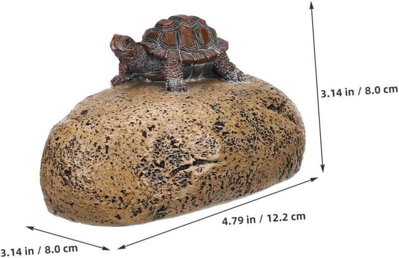 Resin Fake Stone Key Box with Turtle Design, 2pcs Outdoor Hidden Key Holder, Small Simulated Rock Secure Storage for Home and Garden Use - Image 2