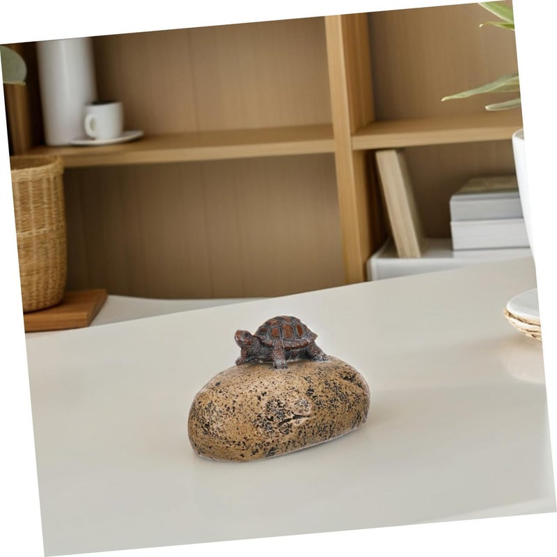 Resin Fake Stone Key Box with Turtle Design, 2pcs Outdoor Hidden Key Holder, Small Simulated Rock Secure Storage for Home and Garden Use - Image 5