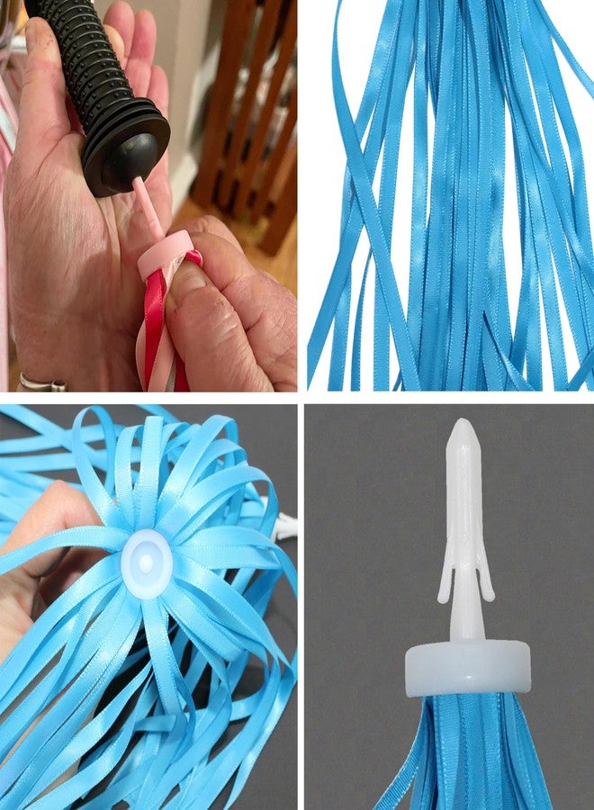 ARTCXC 2pcs 29cm Length Polyester Silky Ribbons Streamers Bike Handlebar Tassels for Bike,Bicycle,Scooter,Stylish Cycling Decor Decoration Accessorier (Blue) - Image 3