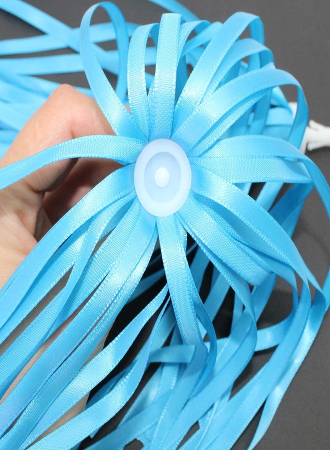 ARTCXC 2pcs 29cm Length Polyester Silky Ribbons Streamers Bike Handlebar Tassels for Bike,Bicycle,Scooter,Stylish Cycling Decor Decoration Accessorier (Blue) - Image 4