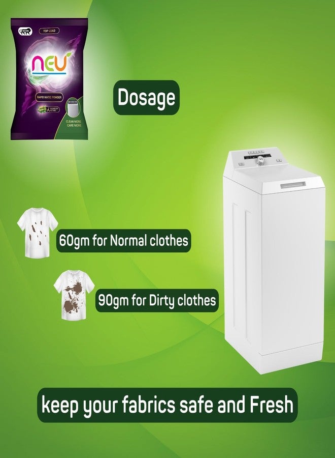 NEU Top-Load Detergent Powder - Tough Stain Removal | Eco-Friendly | Machine-Wash Perfect | Detergent Powder | Safe for Baby Clothes |Washing Powder 1kg (Pack of 3) - Image 2