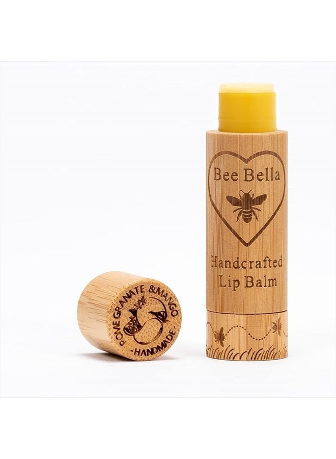 Bee Bella Lip Balm, Pomegranate Mango, 3 Pack - Moisturizing Lip Care, 100% Natural, Original Organic Beeswax with Vitamin E, Handmade in USA - Image 3