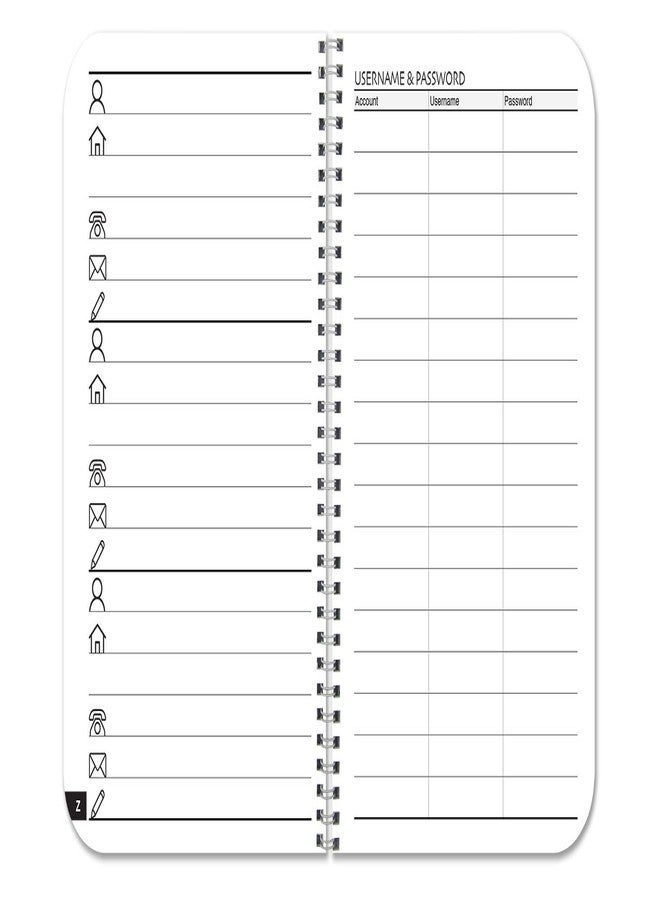BookFactory Little Black Book/Pocket Address Book/Mini Black Address Book - 100 Pages, 3.5'' x 5.25'', Wire-O (Made in USA) - Image 3