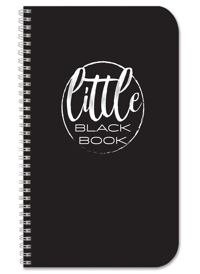 BookFactory Little Black Book/Pocket Address Book/Mini Black Address Book - 100 Pages, 3.5'' x 5.25'', Wire-O (Made in USA) - Image 1