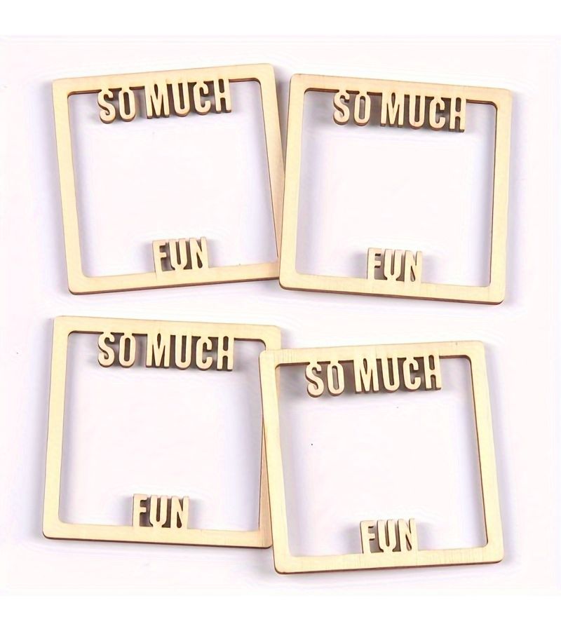 Vintage Wooden Craft Frame Set 10pcs Wall Decor Gift Photo Frame - Image 3