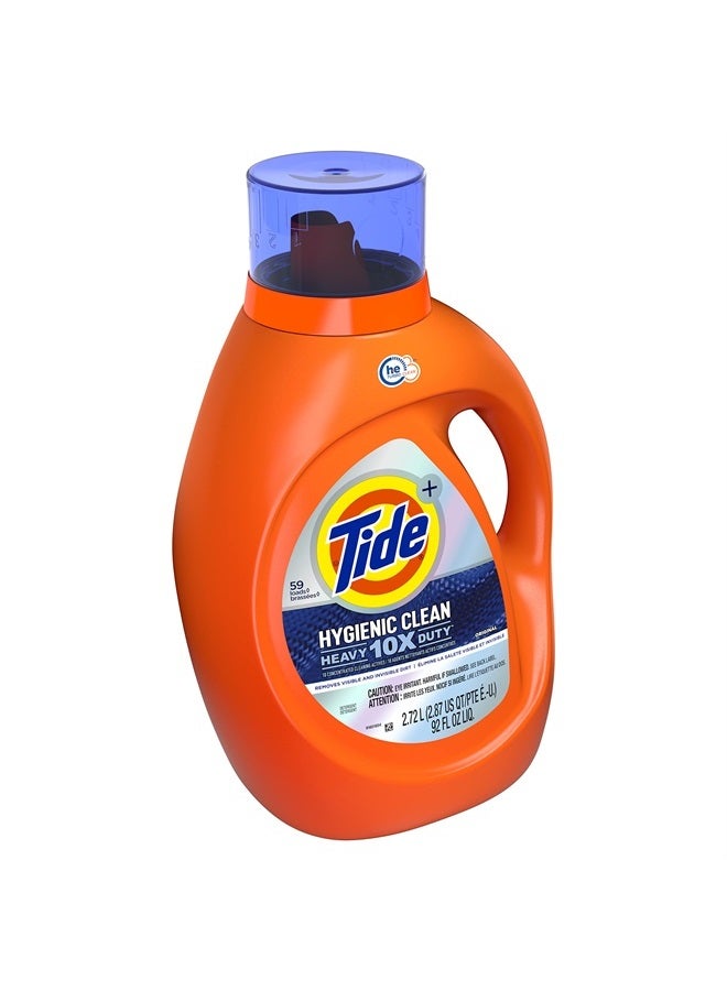 Tide صابون سائل منظف غسيل ثقيل 10X صحي، رائحة أصلية، متوافق مع HE، 59 غسلة، 84 أونصة سائلة - Image 3