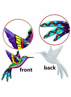 Excefore 2Pcs Metal Bird Garden Ornament Hummingbird Wall Tree Fence Hanging Sculptures Decorative Metal Art Craft for Garden Yard Home Room Decoration Indoor Outdoor  - Image 4