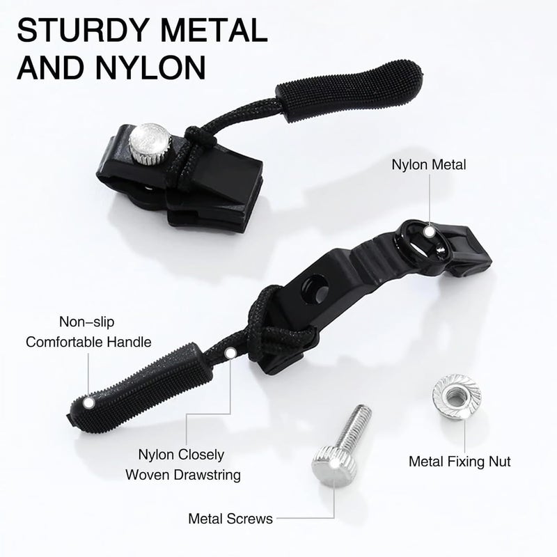 EXOFLY EXOFLY Zipper Repair KitUniversal Zipper Repairer with Nylon Pull Tabs CordsMini Adjustable Zipper Restorer NonSlip Metal Instant Zipper Fix for Coats Jacket Luggage Zippers Fasteners 6  - Image 3