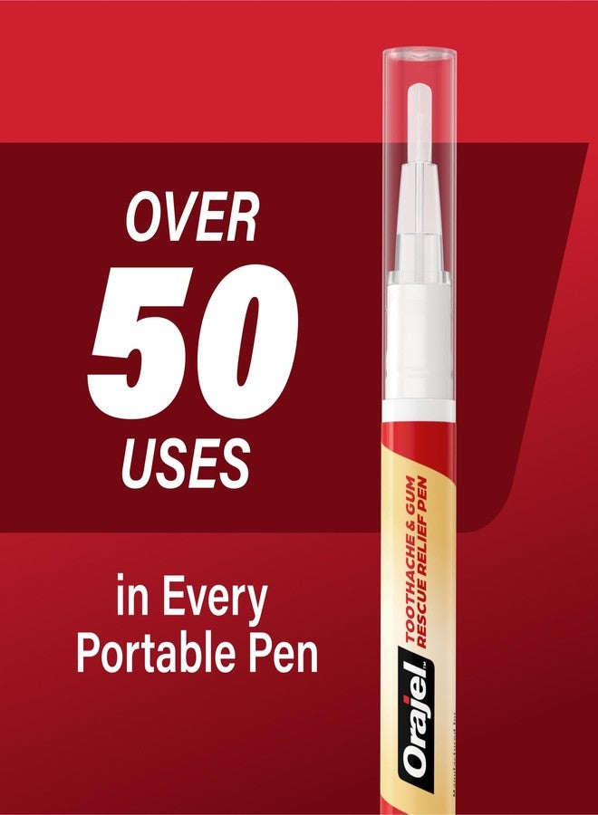 Orajel Rescue Relief Pen with Menthol Cooling Gel for Instant Pain Relief of Tooth & Gum, Mouth Sores, Braces and Denture Irritation, Touch-Free Silicone Applicator, 0.07 oz (2-Pack) - Image 4