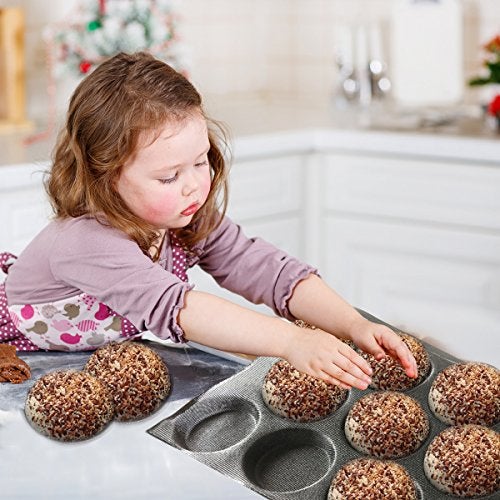 BLUE DROP Bluedrop Silicone Hamburger Bread Forms Perforated Silicone Bakery Molds Tartlets Pita Moulds Sheets Food Grade for Industrial Large Size - Image 4