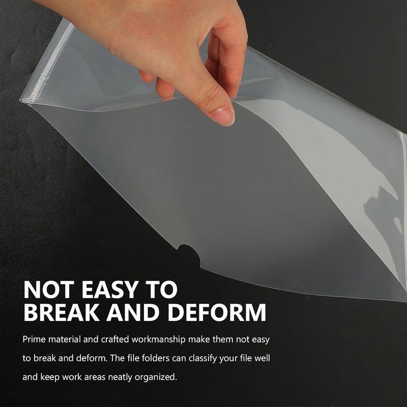 ABOOFAN 10pcs Document Protectors File Sleeves, Sturdy Pp Paper Storage Organizer for Office Workers and Teachers, Not Easy to Break or Deform, for Work Areas and Taking Files - Image 5