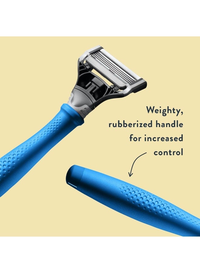 Harry's Razors for Men, Two 5-Blade Cartridges and 1 Razor  Handle, Surf Blue Edition - Image 3