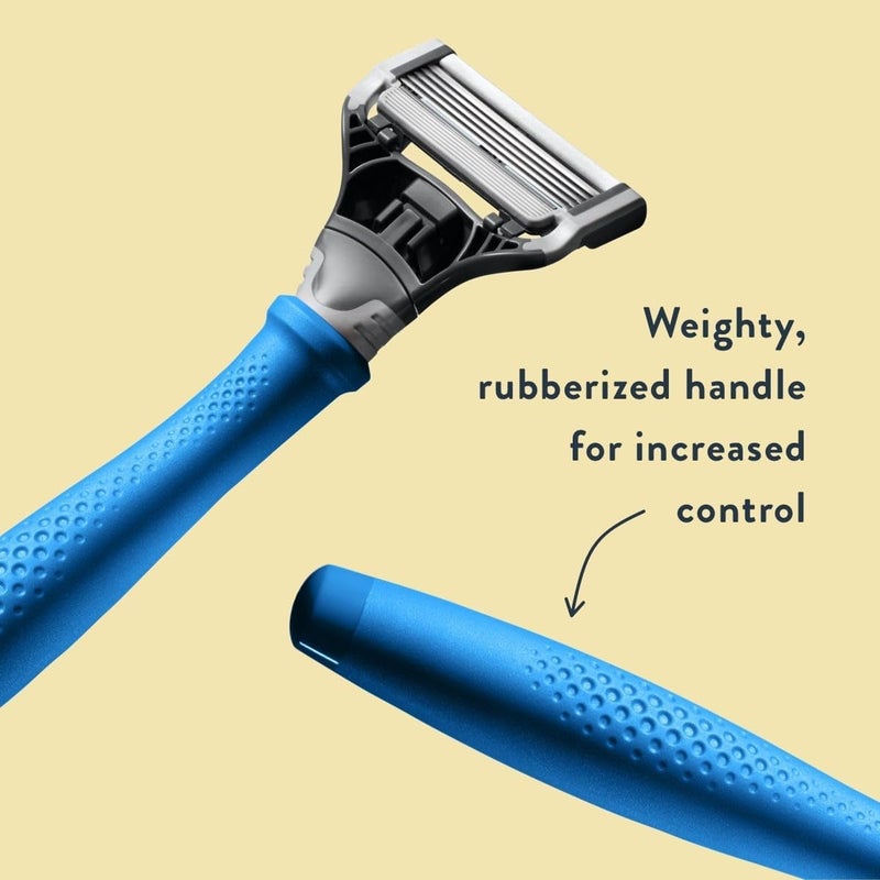 Harry's Razors for Men, Two 5-Blade Cartridges and 1 Razor  Handle, Surf Blue Edition - Image 3