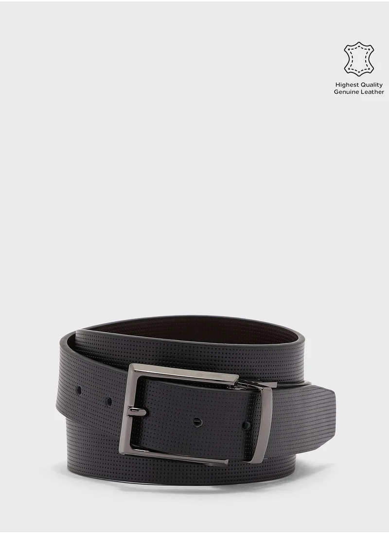 Robert Wood Genuine Leather Reversible Belt