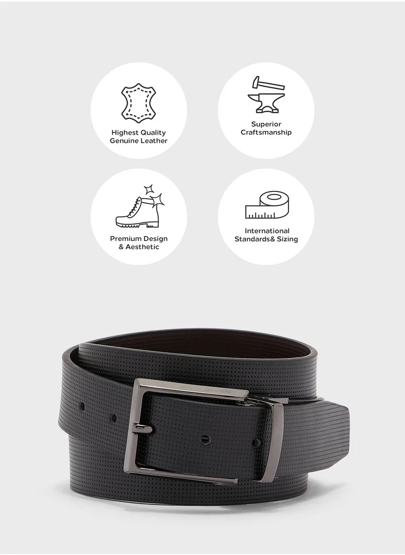 Robert Wood Genuine Leather Reversible Belt