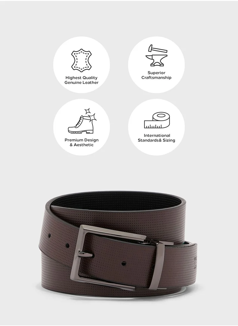 Robert Wood Genuine Leather Reversible Belt