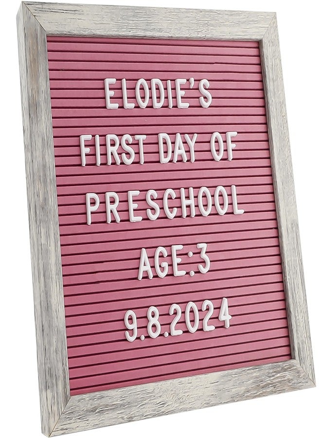 C CRYSTAL LEMON Rustic Hot Pink Felt Letter Board 10x10 Inches - 336 Changeable Letters, Numbers & Symbols - Message Board for Classroom, Home & Office - Image 1