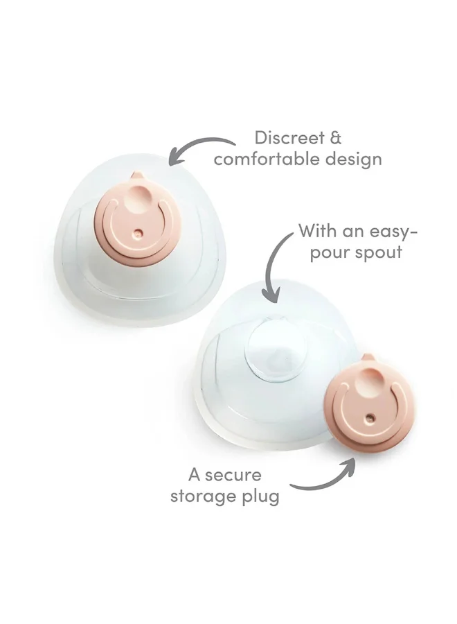 Munchkin Silicone Breast Milk Collector Cup – 45ml, Wearable, Discreet, BPA-Free, Easy-Pour & Storage Plug