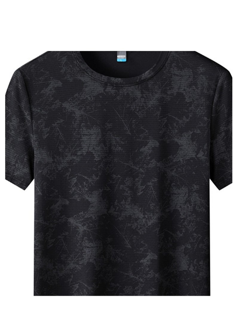 Loose sports quick-drying T-shirt men's summer thin breathable round neck fitness running short-sleeved T-shirt - Image 2