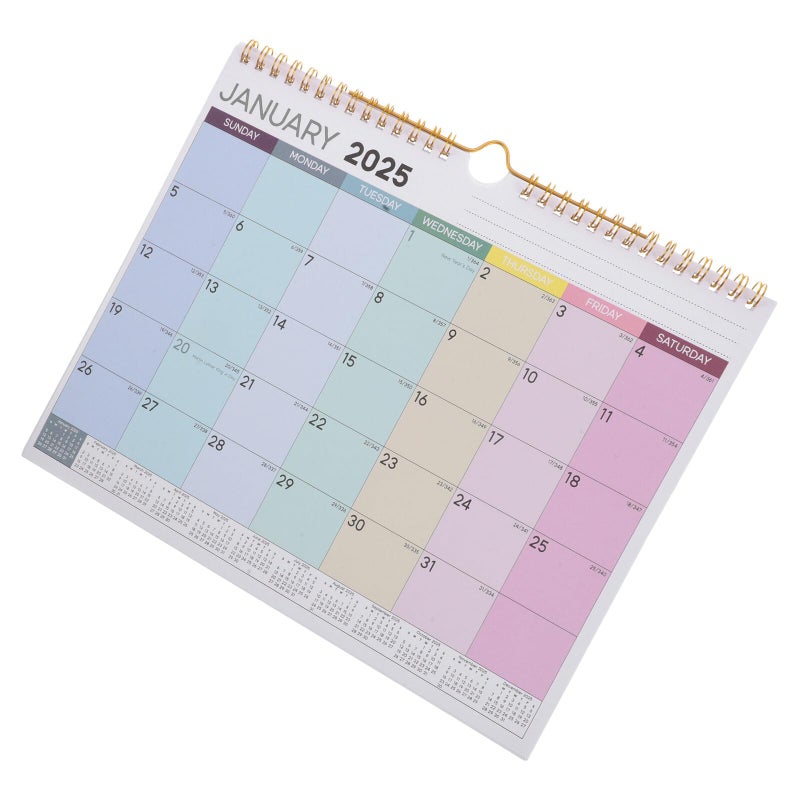 2025 Small Monthly Wall Calendar With International Holidays For Home And Office - Image 2