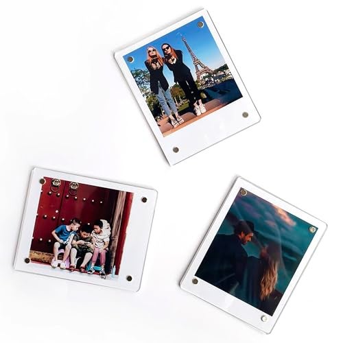 LAGIPA 3.5x4.25' Polaroid Magnetic Picture Frame, Acrylic Photo Fridge Magnet Frame for Polaroid Now i-Type/600/SX-70/OneStep+/Instax Square Wide 300/200/210 Films (3 Packs) - Image 1