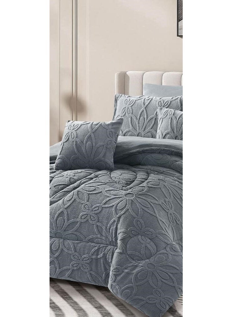 Horse Winter double bed sheet with a luxurious embroidered design, size 240*260 cm - Image 3