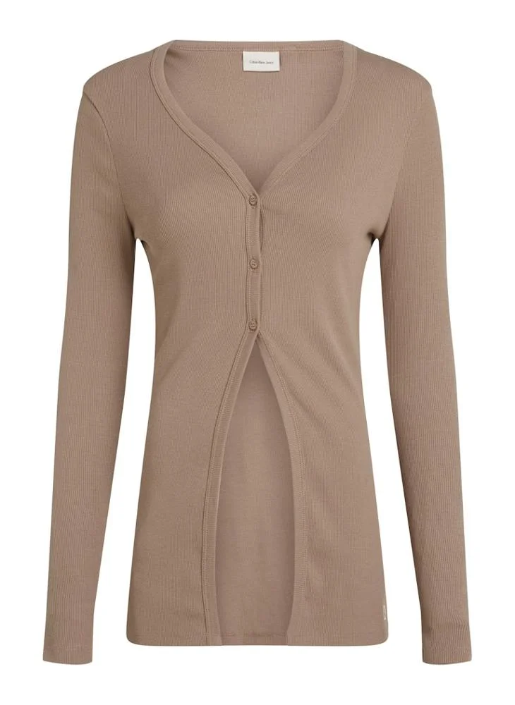 Calvin Klein Jeans V-Neck Button Detail Cardigan