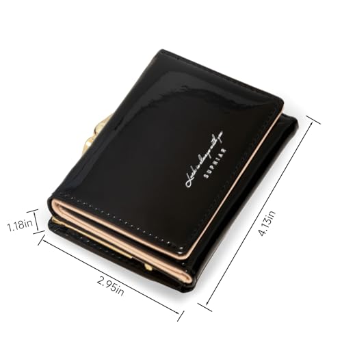 JANKS Small Wallet for Women Mini Laser Card Holder Case Iridescent Holographic Purse with Coin Pocket for Girls Ladies - Image 2