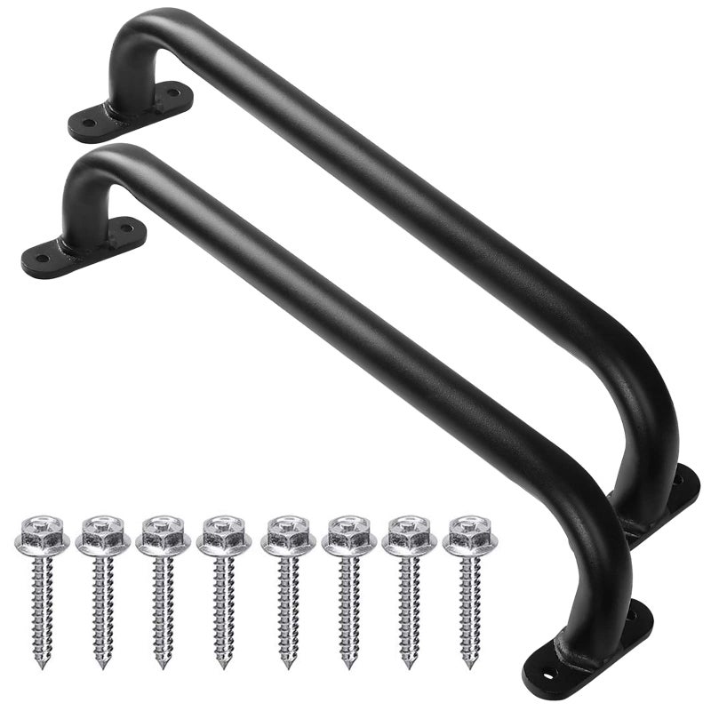Purife 17 Inch Black Playground Handles Metal Set of 2  Playset Safety Handles Swing Sets Accessories Grab Handle Indoor Kids Climbing Monkey Bar for Playhouse Treehouse Jungle Gym - Image 2