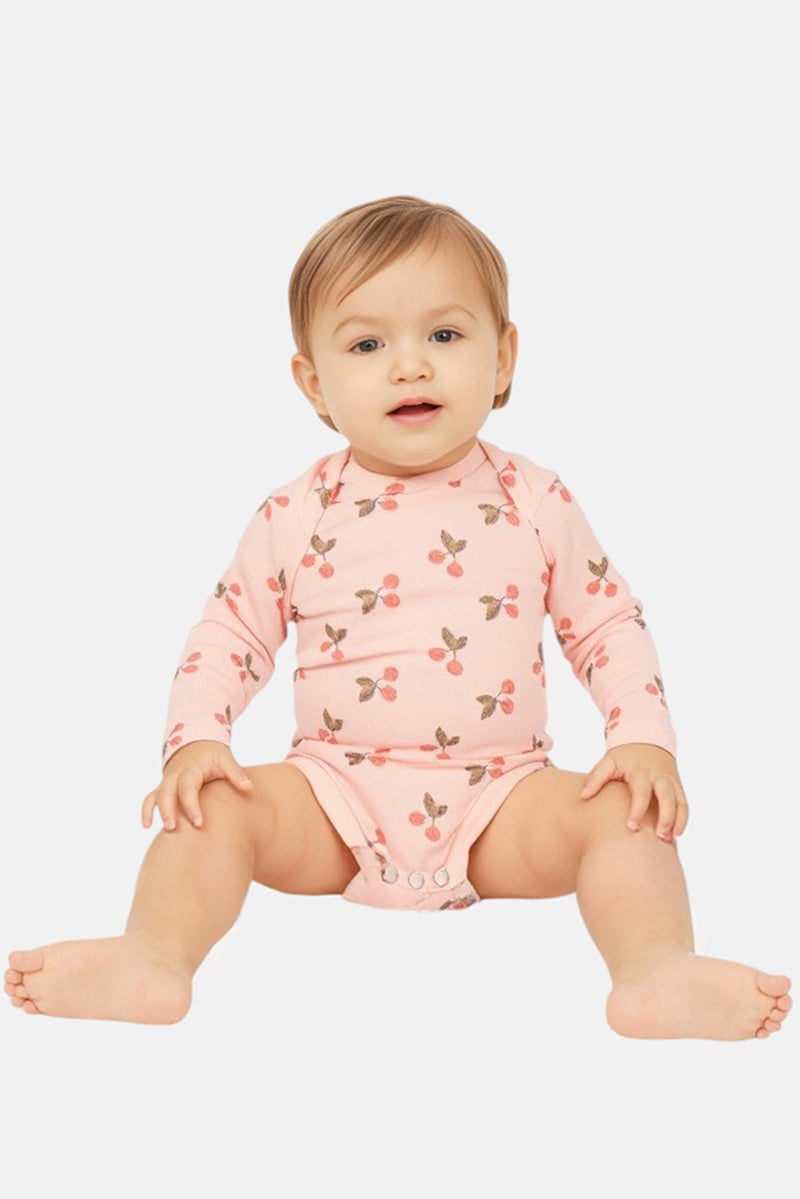 English Laundry Toddlers Girl 3 Pcs Crew Neck Graphic Print Long Sleeve Bodysuits, Multicolor - Image 1