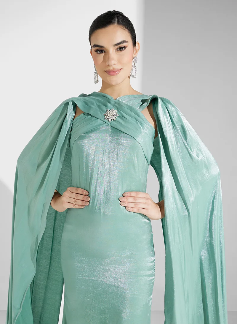 نمشي x فستان سهرة ساتان