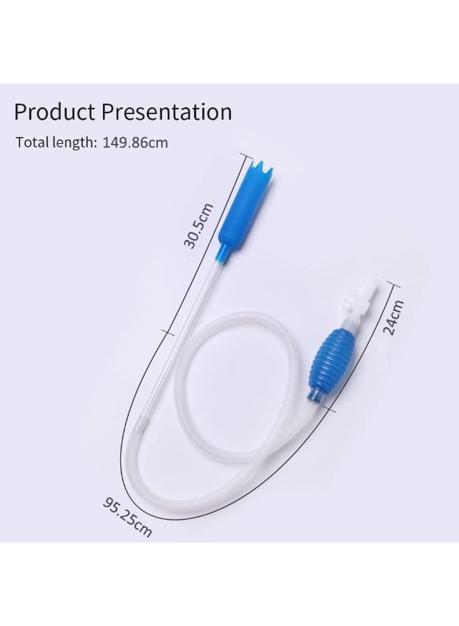 NeoStyle Aquarium Fish Tank Cleaning Kit, 5 in 1 Aquarium Cleaning Kit, Manual Siphon Pump Drainage Cleaning Kit, Sand Cleaning Algae Scraper - Image 3