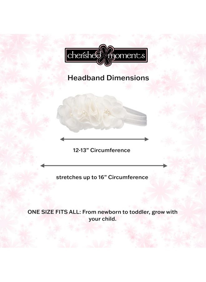 Cherished Moments Cherished Moments "Petals Keepsake Headband for Christenings, Baptism and Baby Blessings (Ivory)  - Image 3