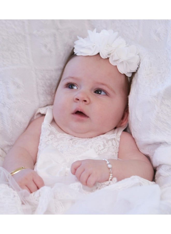 Cherished Moments Cherished Moments "Petals Keepsake Headband for Christenings, Baptism and Baby Blessings (Ivory)  - Image 2