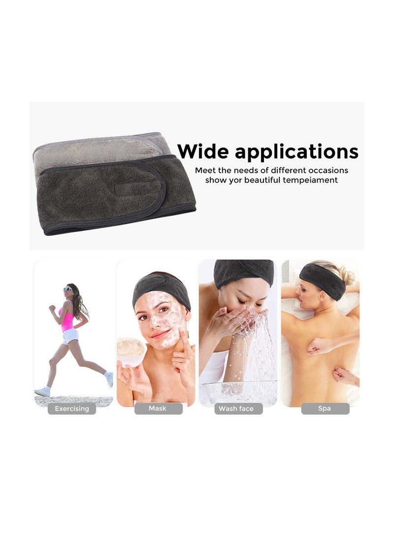 Wownect (Pack Of 4) Makeup Remover Cloth Soft Microfiber Reusable Facial Cleansing Towel Machine Washable Cloth Suitable for All Skin Types- Black - Image 5