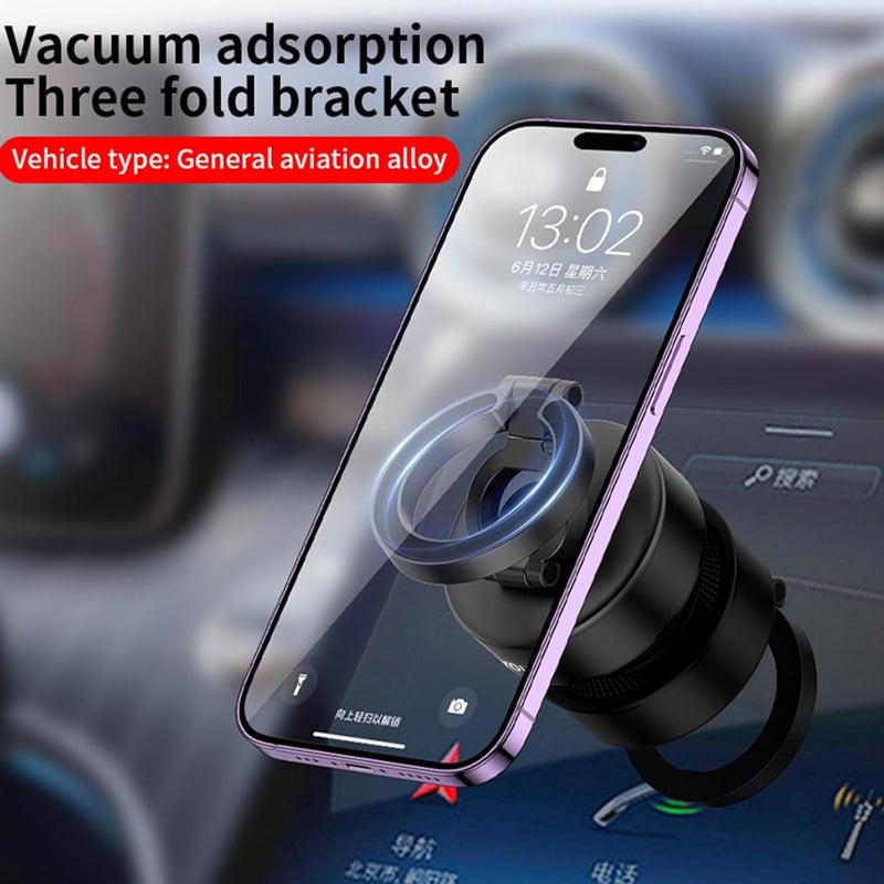 YOUFO Universal Magnetic Phone Holder Y4883, Foldable Suction Cup Mobile Stand, 360 Degree Rotating Smartphone Mount, Strong Magnetic Dashboard Holder, Adjustable Car Phone Stand, Hands Free Mobile Support for Car Home Office Desk ERPCY4883 - Image 3