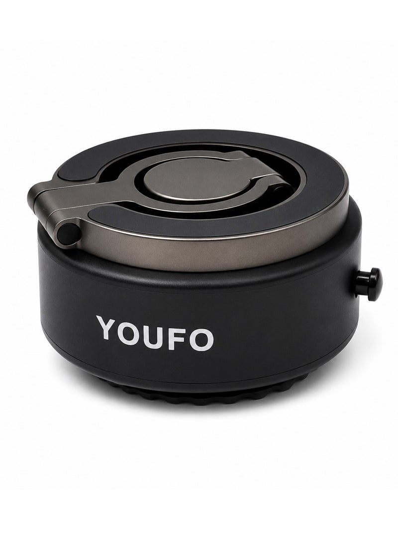 YOUFO Universal Magnetic Phone Holder Y4883, Foldable Suction Cup Mobile Stand, 360 Degree Rotating Smartphone Mount, Strong Magnetic Dashboard Holder, Adjustable Car Phone Stand, Hands Free Mobile Support for Car Home Office Desk ERPCY4883 - Image 2