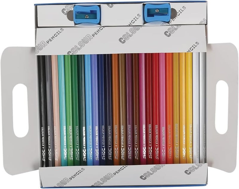DOMS Colour Pencils Box | Pack of 50 Shades | Hexagonal Shape | Smooth Sharpening | Accurate Bonding Process - Image 2