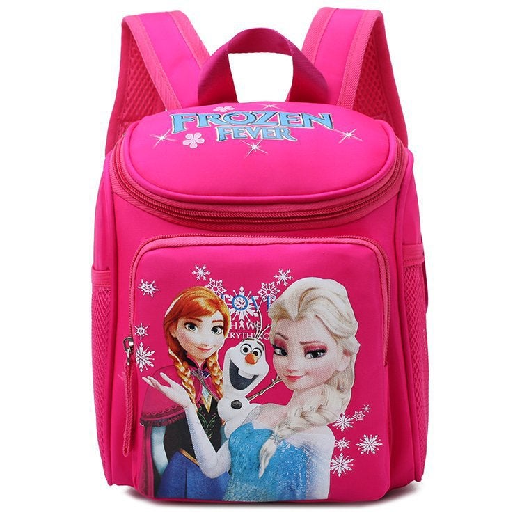 2023 Spring Summer Creative Fashion Kids Frozen Cartoon Backpack Rose Red Ice Princess 