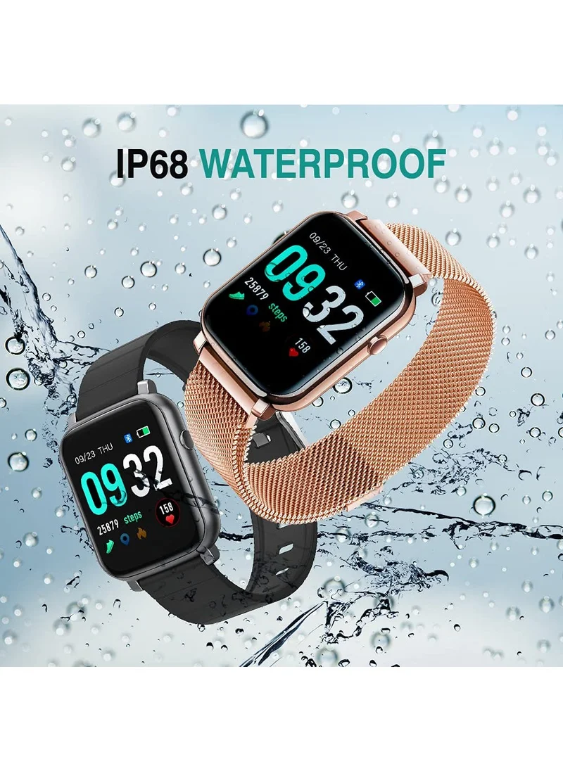 French Connection F1 Unisex Smartwatch With Heart Rate & Blood Pressure Monitoring And Silicone Strap - F1-B - 42 mm